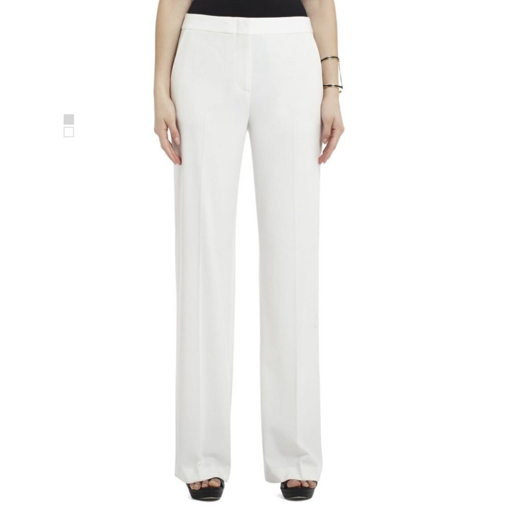 NWOT Max Azria Vincent white wide straight pants